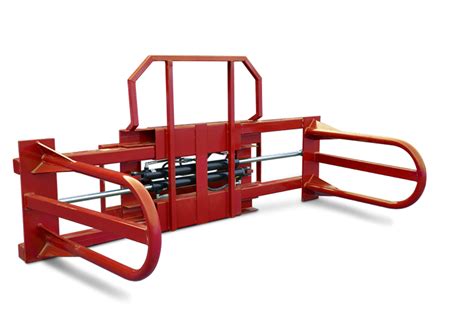 skid steer bale handler attachment|skid steer bale squeeze attachment.